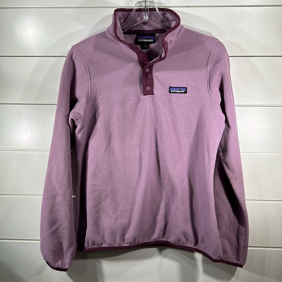Patagonia Micro D Snap-T Pullover lavender light purple size small - Picture 3 of 7